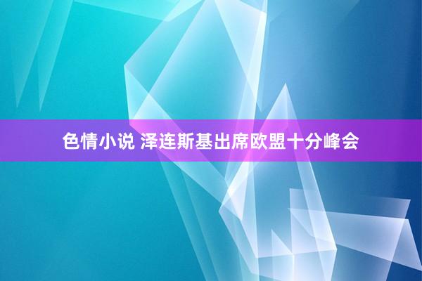 色情小说 泽连斯基出席欧盟十分峰会