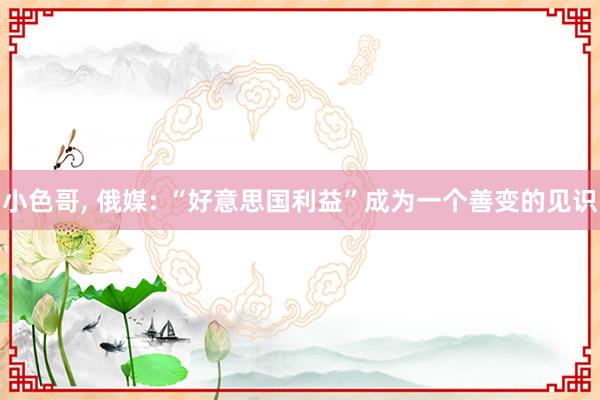 小色哥, 俄媒: “好意思国利益”成为一个善变的见识