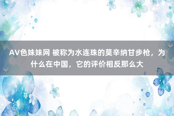 AV色妹妹网 被称为水连珠的莫辛纳甘步枪，为什么在中国，它的评价相反那么大