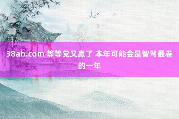 38ab.com 等等党又赢了 本年可能会是智驾最卷的一年